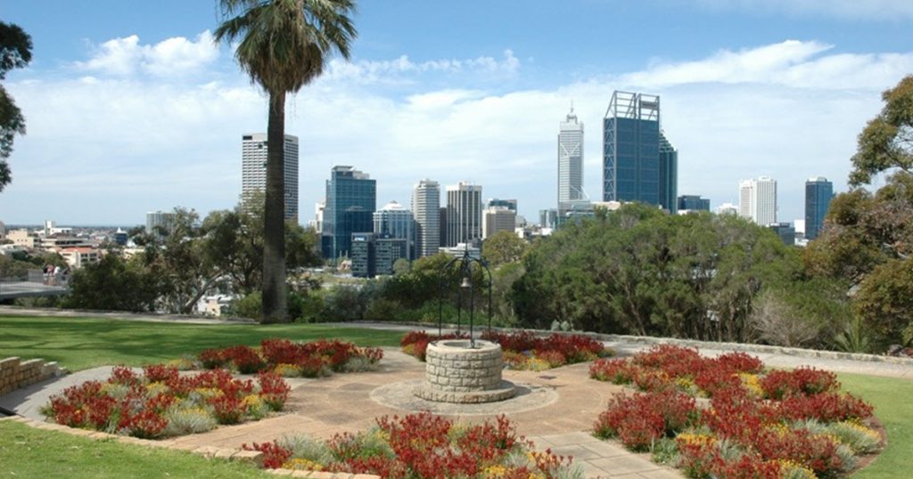 Views of Perth city from Kings Park.